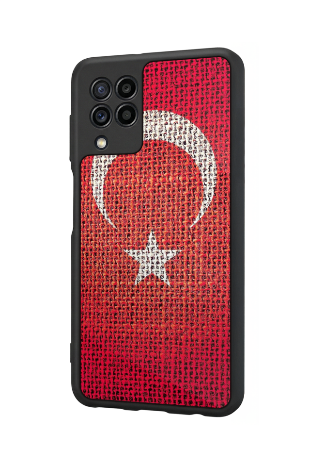 Samsung Galaxy M22 Uyumlu Türk Bayragi Tasarımlı Glossy Premium Kılıf