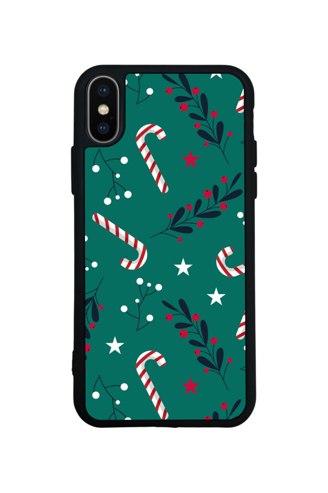 iPhone X/ XS Uyumlu Yilbasi Christmas Tasarımlı Glossy Premium Kılıf