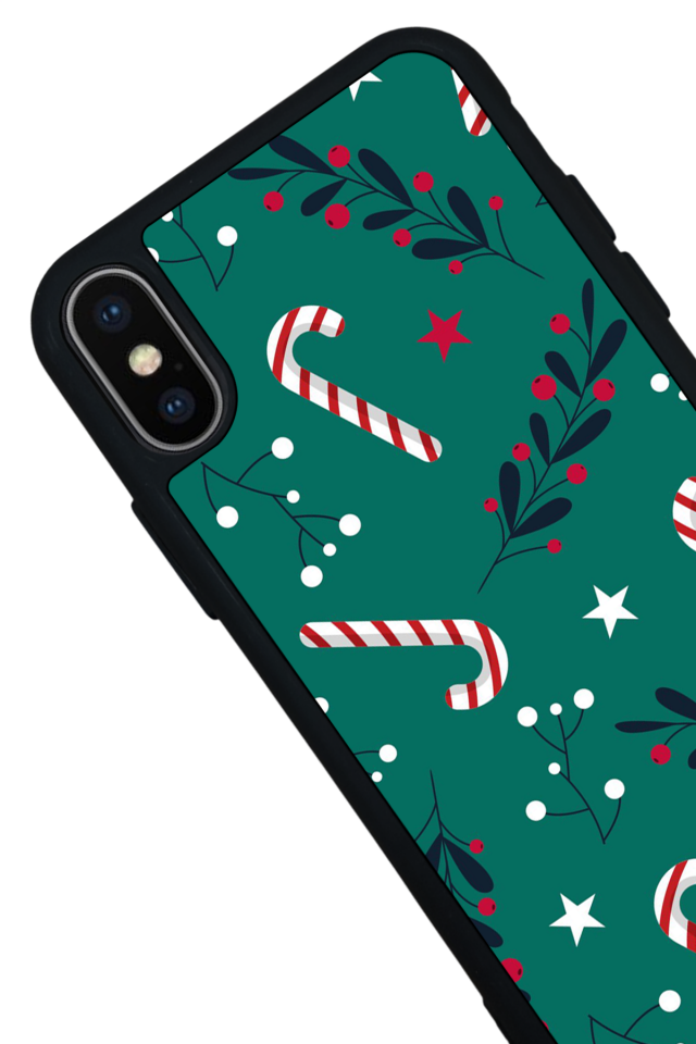 iPhone X/ XS Uyumlu Yilbasi Christmas Tasarımlı Glossy Premium Kılıf
