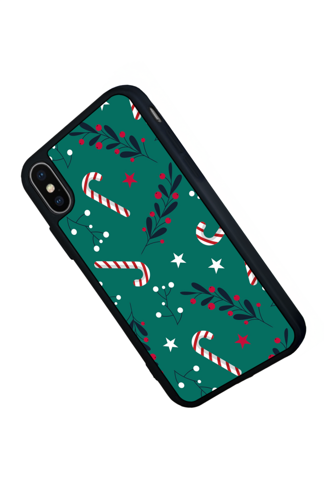iPhone X/ XS Uyumlu Yilbasi Christmas Tasarımlı Glossy Premium Kılıf