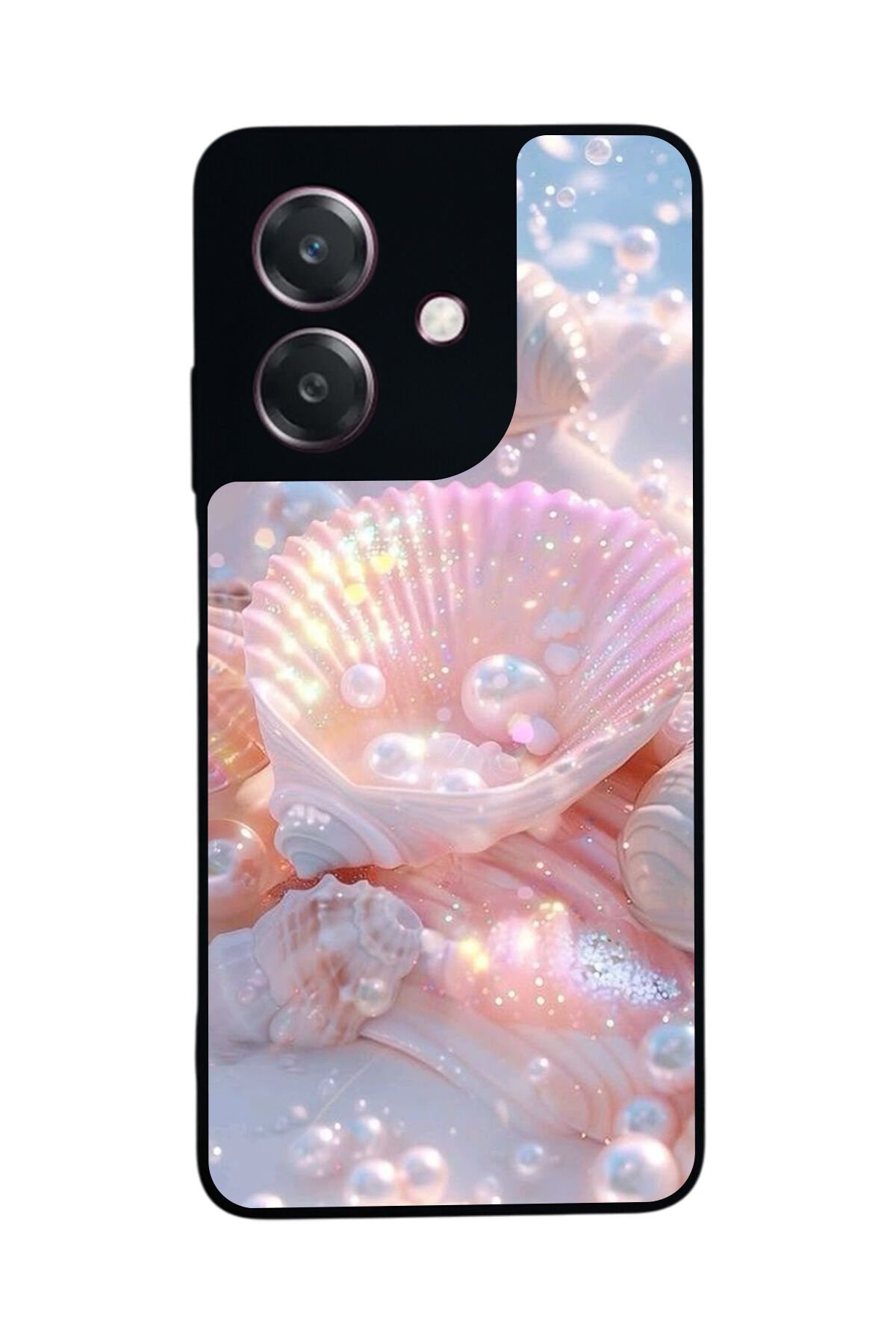 Oppo A3 5G Uyumlu İnci Tasarımlı Glossy Premium Kılıf