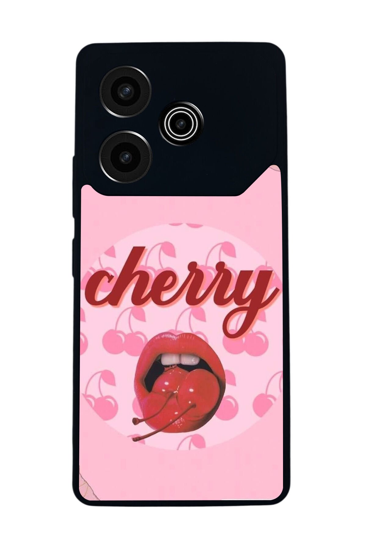 Tecno Pova 6 Uyumlu Kiraz Tasarımlı Glossy Premium Kılıf