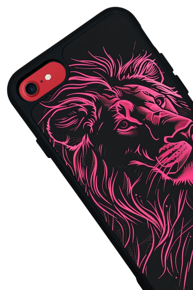 iPhone 7 Uyumlu Aslan Tasarımlı Glossy Premium Kılıf