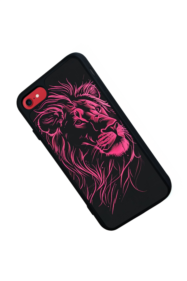 iPhone 7 Uyumlu Aslan Tasarımlı Glossy Premium Kılıf