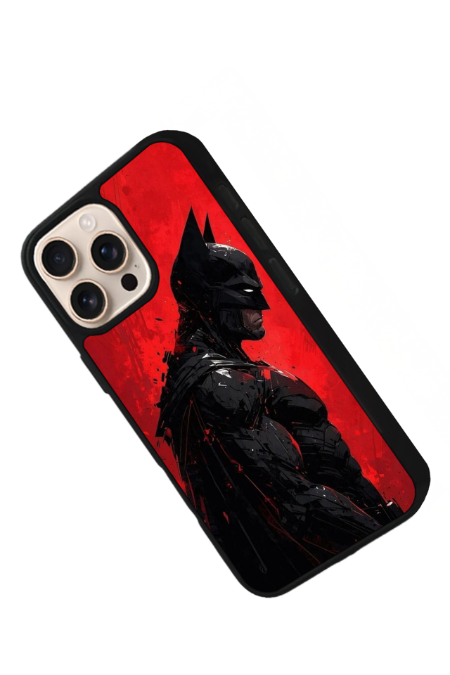 iPhone 15 Pro Uyumlu Batman Tasarımlı Glossy Premium Kılıf