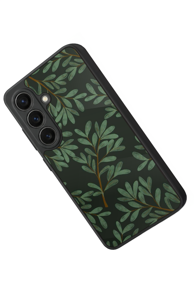 Samsung Galaxy S26 Uyumlu Botanik Tasarımlı Glossy Premium Kılıf