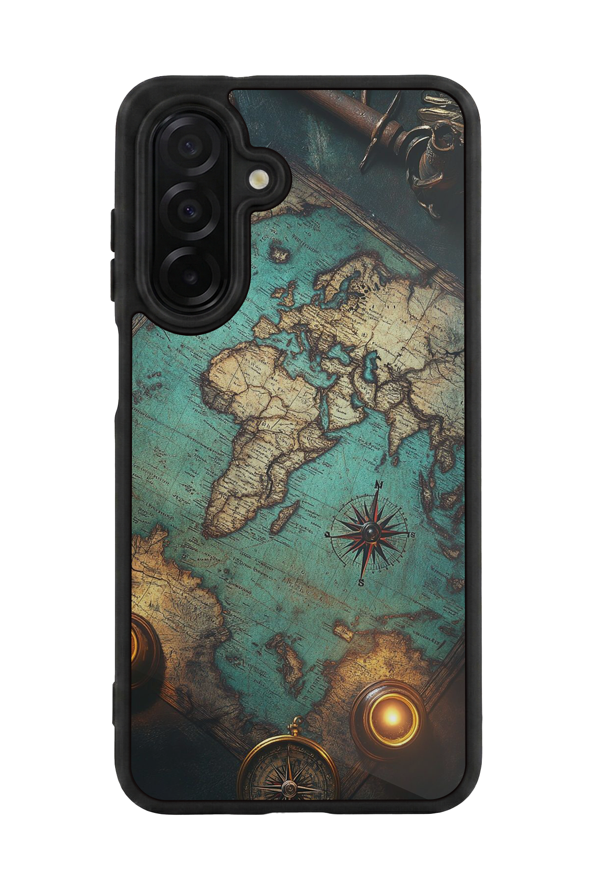 Samsung Galaxy A56 Uyumlu Harita Tasarımlı Glossy Premium Kılıf