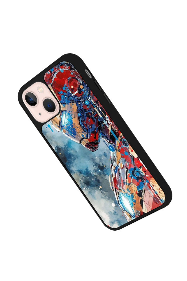 iPhone 14 Plus Uyumlu Iron Man ( Demir Adam ) Tasarımlı Glossy Premium Kılıf