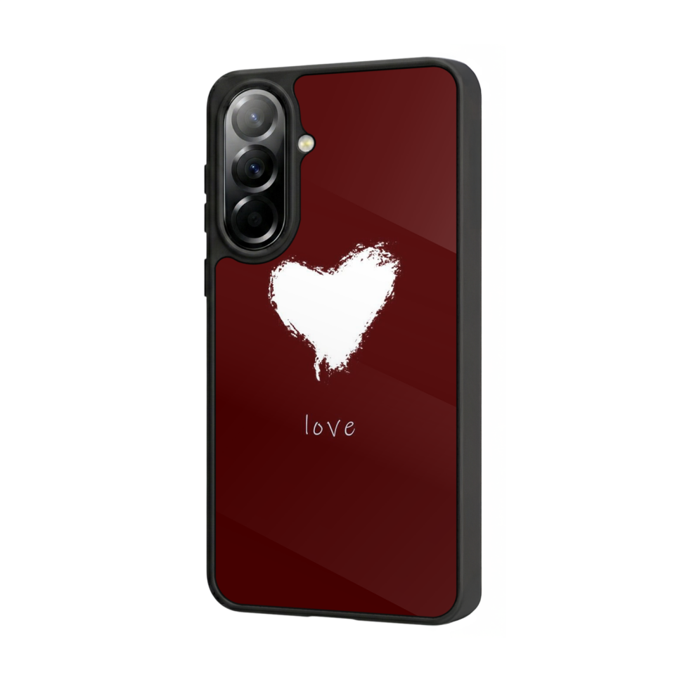 Samsung Galaxy A37 Uyumlu Kalp Love Tasarımlı Glossy Premium Kılıf