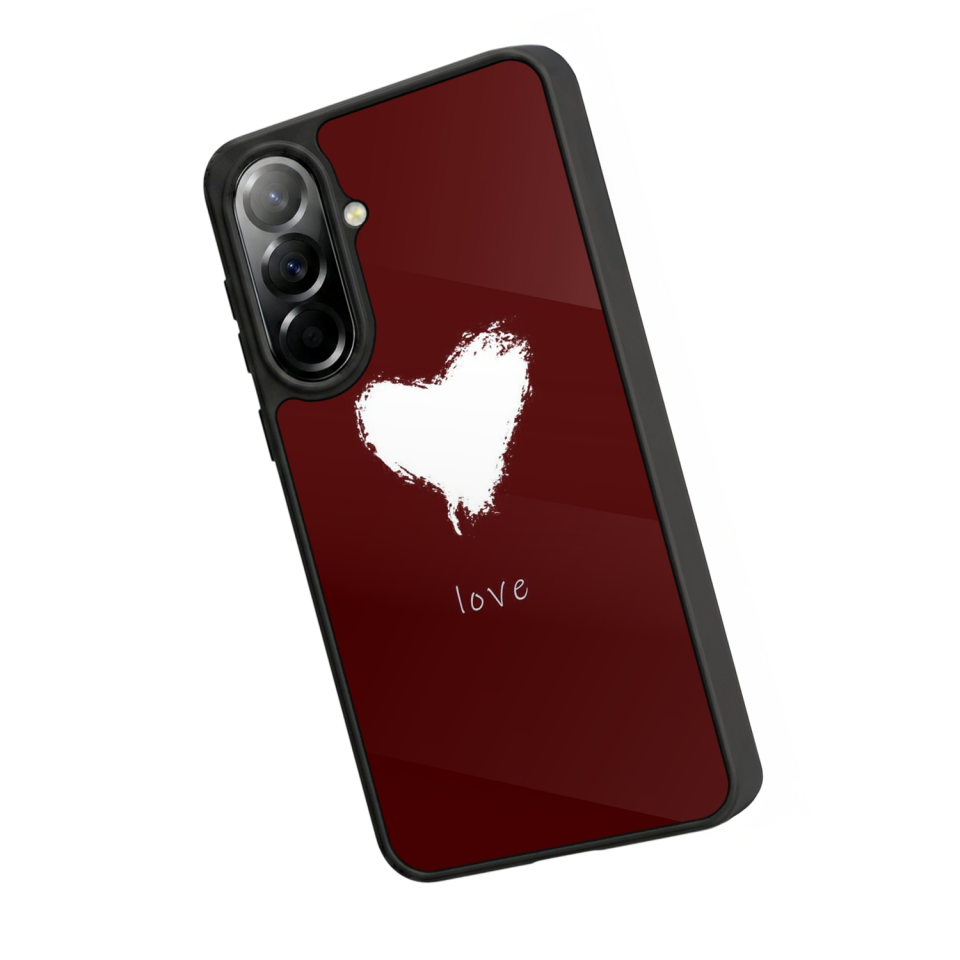 Samsung Galaxy A37 Uyumlu Kalp Love Tasarımlı Glossy Premium Kılıf