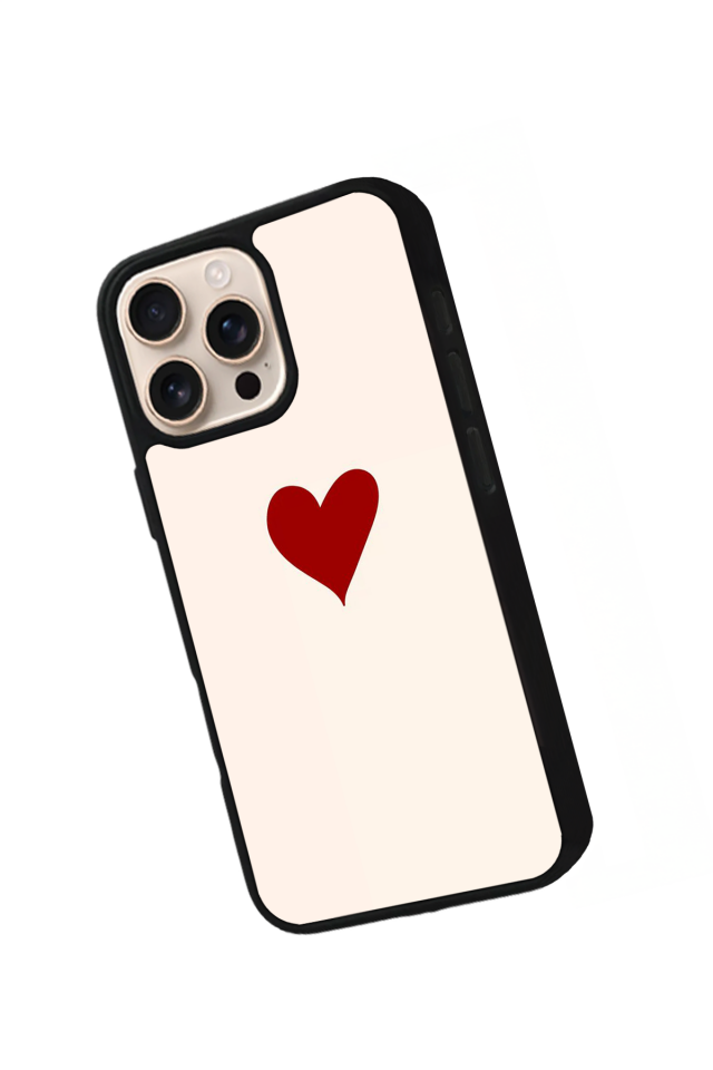 iPhone 14 Pro Uyumlu Kalp Love Tasarımlı Glossy Premium Kılıf
