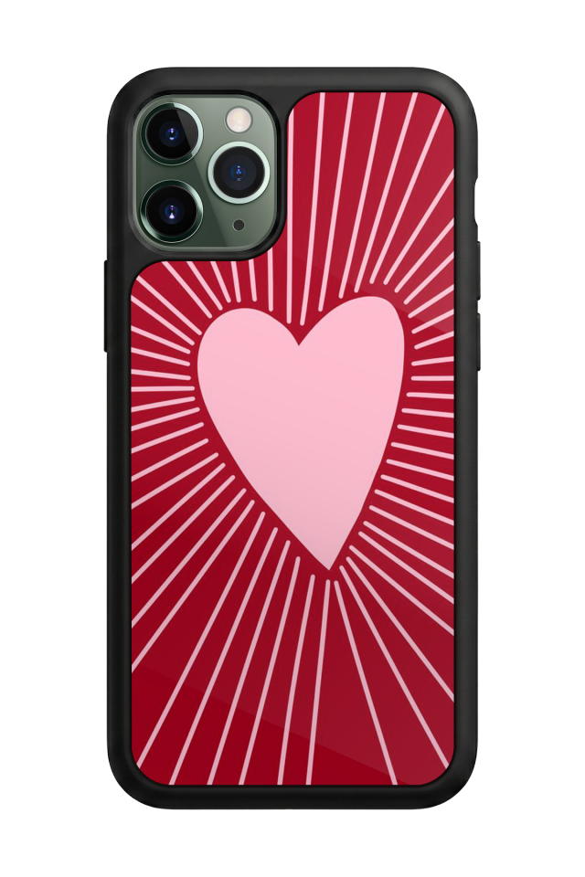 iPhone 11 Pro Max Uyumlu Kalp Love Tasarımlı Glossy Premium Kılıf