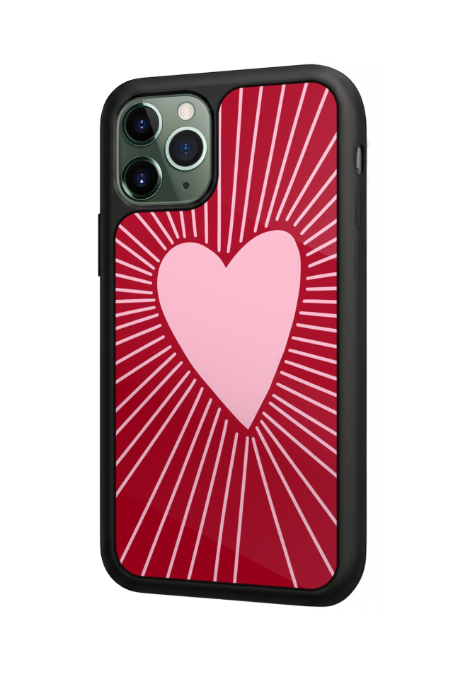 iPhone 11 Pro Max Uyumlu Kalp Love Tasarımlı Glossy Premium Kılıf