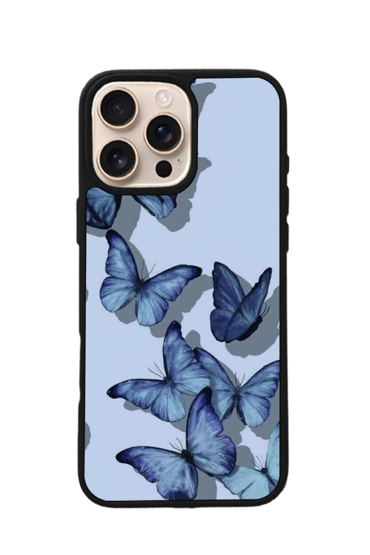 iPhone 14 Pro Max Uyumlu Kelebek Tasarımlı Glossy Premium Kılıf