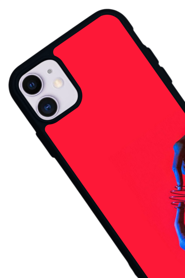 iPhone 11 Uyumlu Kirmizi Tasarımlı Glossy Premium Kılıf