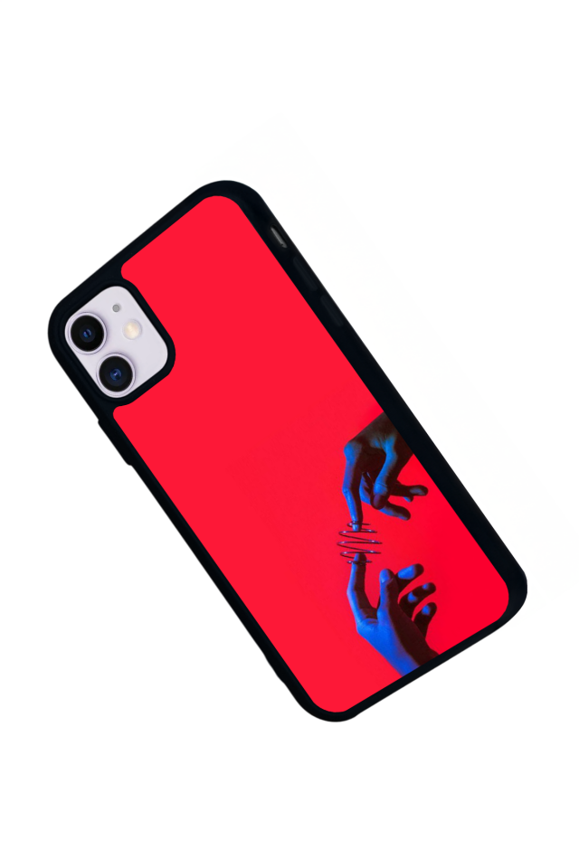 iPhone 11 Uyumlu Kirmizi Tasarımlı Glossy Premium Kılıf