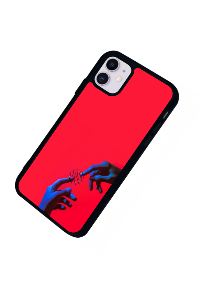 iPhone 11 Uyumlu Kirmizi Tasarımlı Glossy Premium Kılıf