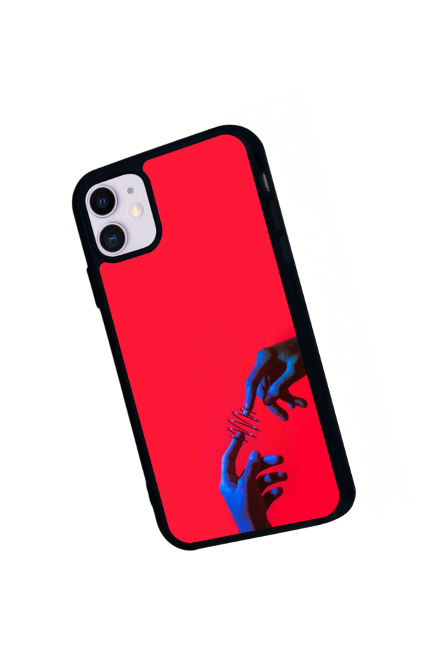iPhone 11 Uyumlu Kirmizi Tasarımlı Glossy Premium Kılıf