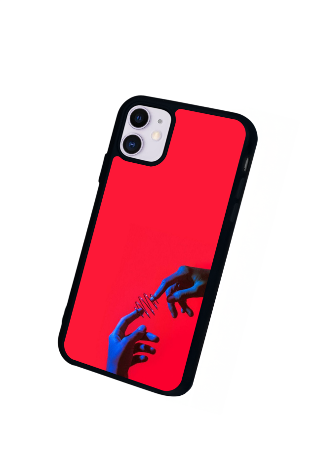 iPhone 11 Uyumlu Kirmizi Tasarımlı Glossy Premium Kılıf