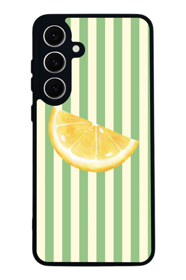 Samsung Galaxy S24 FE Uyumlu Limon Tasarımlı Glossy Premium Kılıf