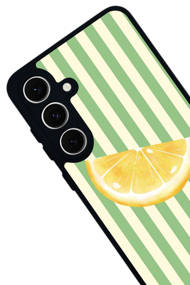 Samsung Galaxy S24 FE Uyumlu Limon Tasarımlı Glossy Premium Kılıf