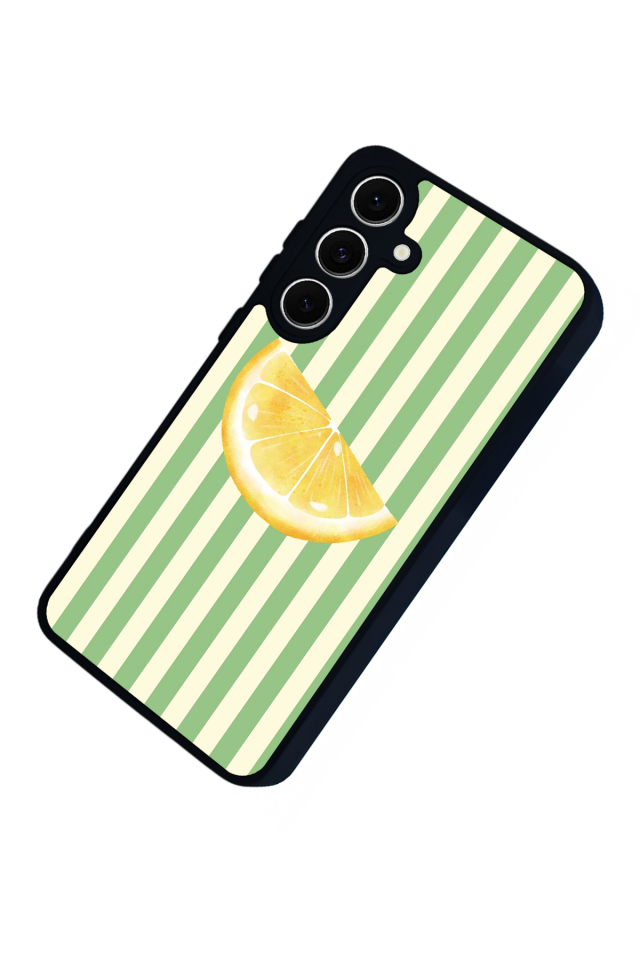 Samsung Galaxy S24 FE Uyumlu Limon Tasarımlı Glossy Premium Kılıf