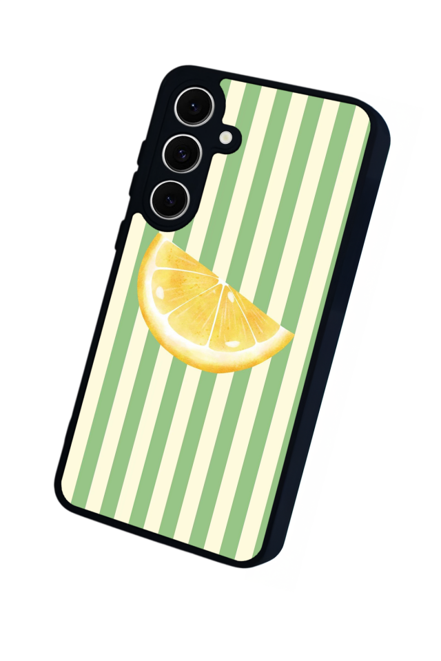 Samsung Galaxy S24 FE Uyumlu Limon Tasarımlı Glossy Premium Kılıf
