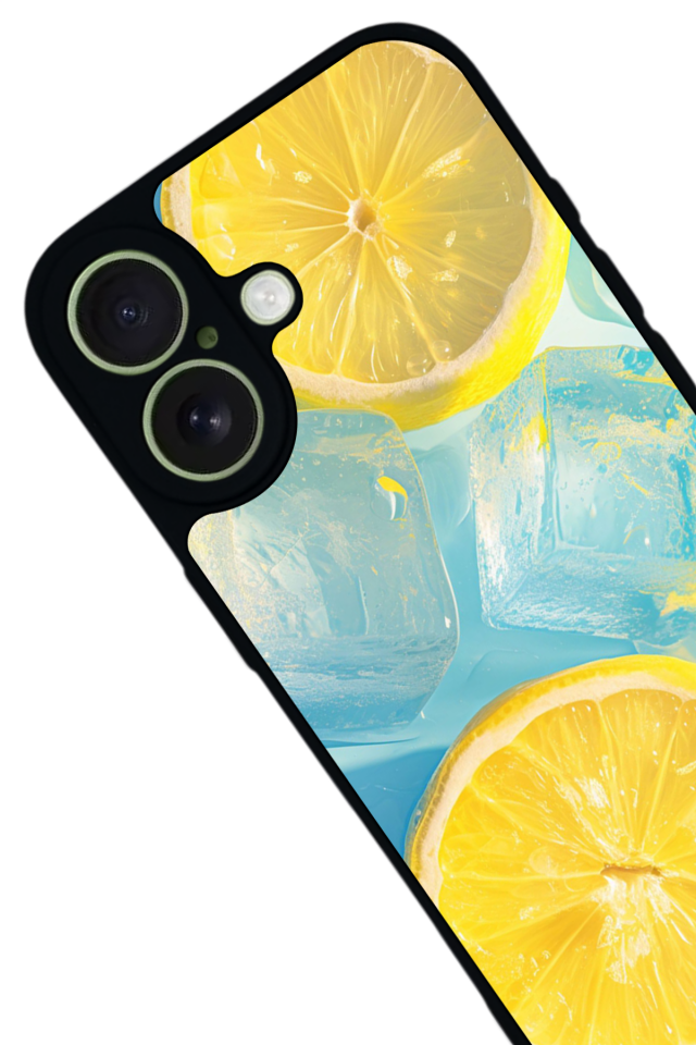 iPhone 17 Uyumlu Limon Tasarımlı Glossy Premium Kılıf