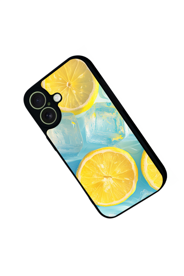 iPhone 17 Uyumlu Limon Tasarımlı Glossy Premium Kılıf