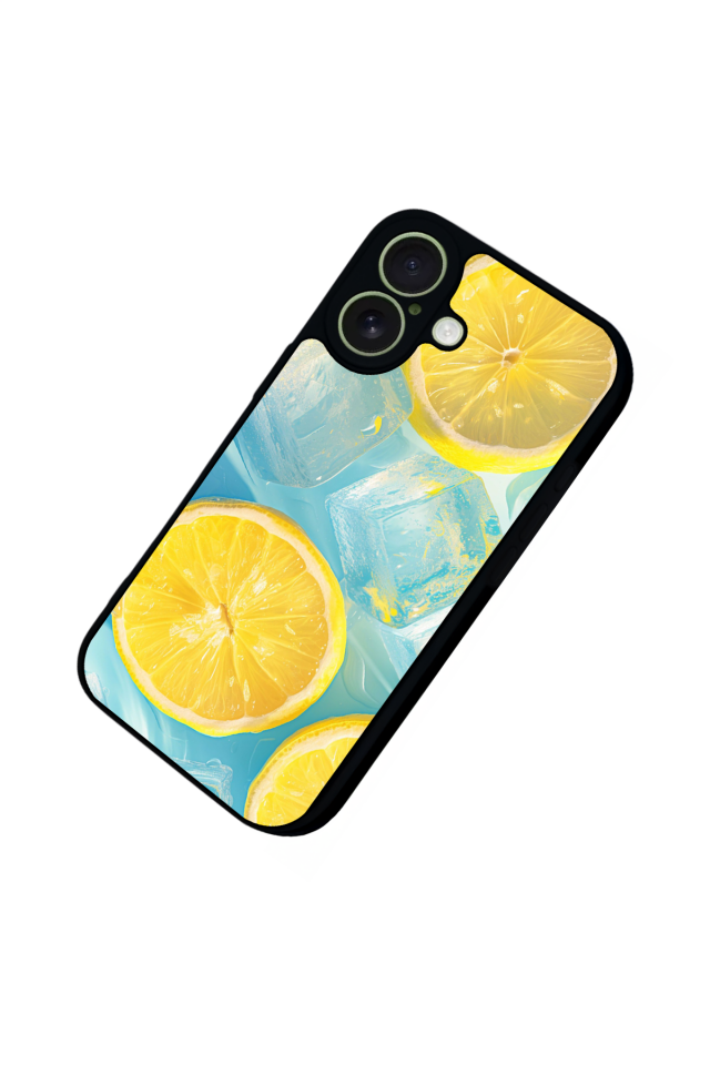 iPhone 17 Uyumlu Limon Tasarımlı Glossy Premium Kılıf