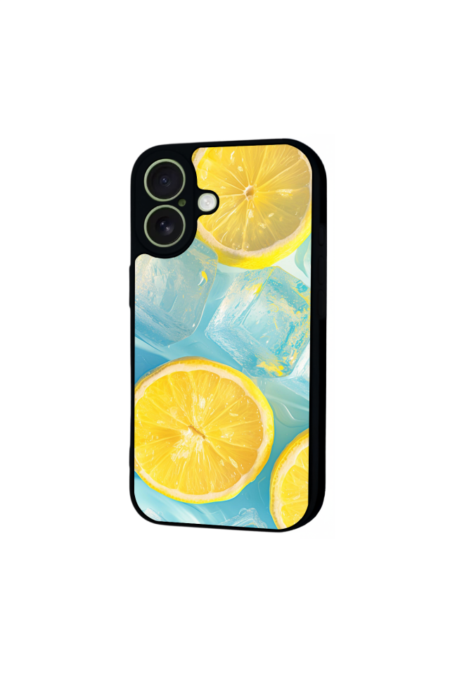 iPhone 17 Uyumlu Limon Tasarımlı Glossy Premium Kılıf