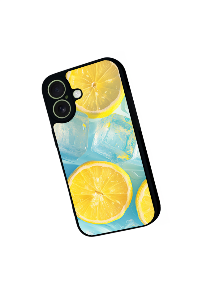 iPhone 17 Uyumlu Limon Tasarımlı Glossy Premium Kılıf