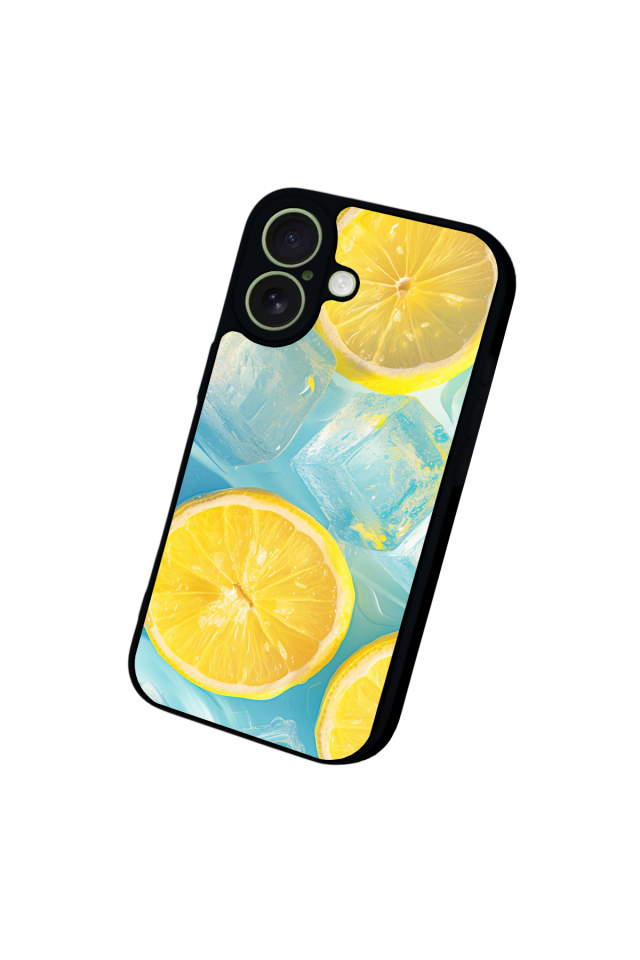 iPhone 17 Uyumlu Limon Tasarımlı Glossy Premium Kılıf