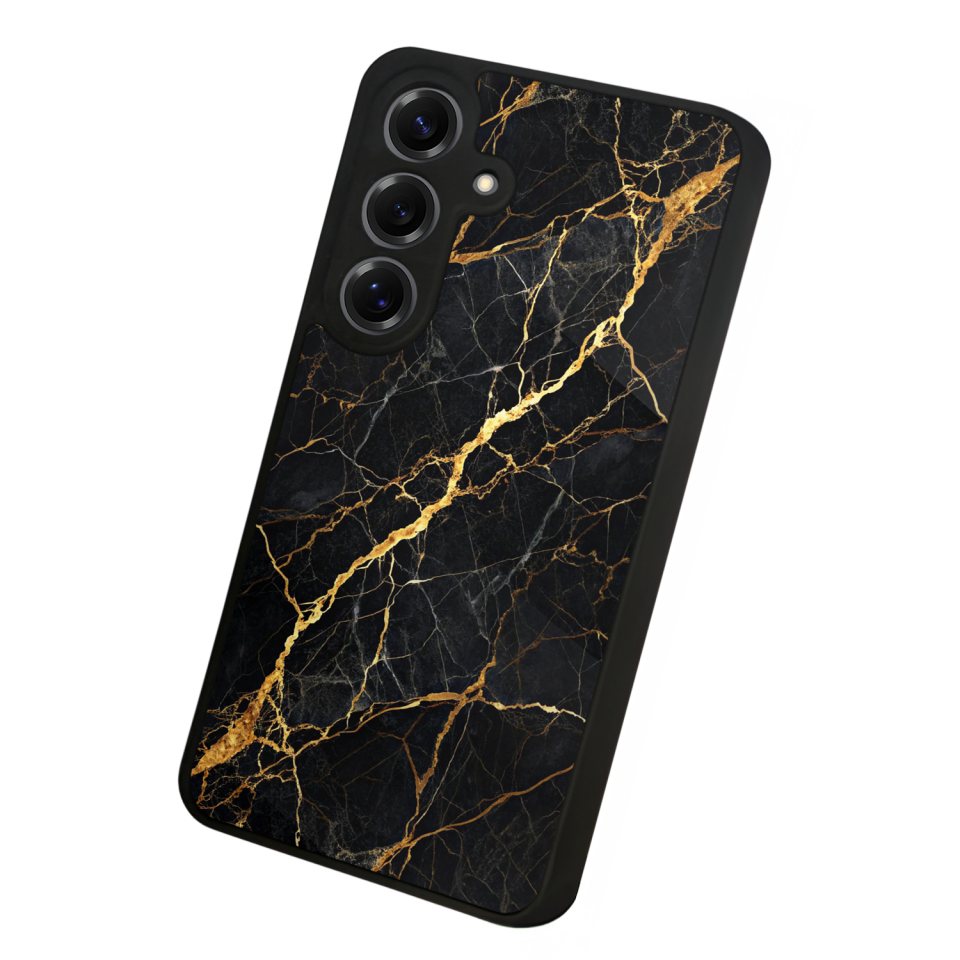 Samsung Galaxy S25 Uyumlu Mermer Marble Tasarımlı Glossy Premium Kılıf