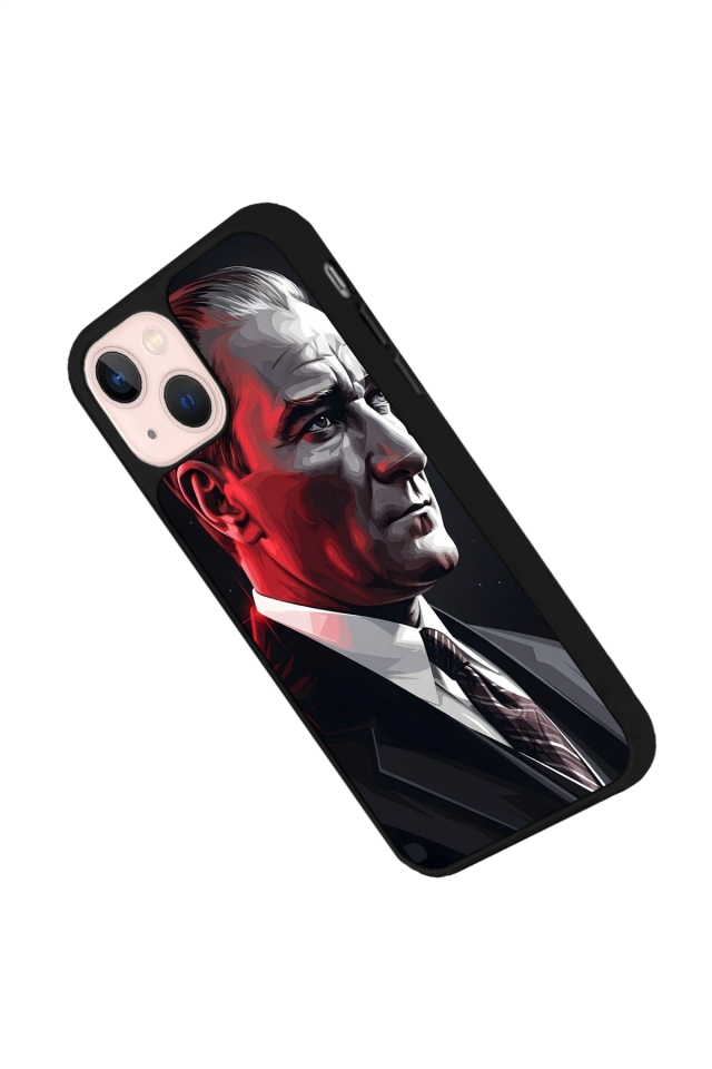 iPhone 15 Uyumlu Mustafa Kemal Ataturk Tasarımlı Glossy Premium Kılıf