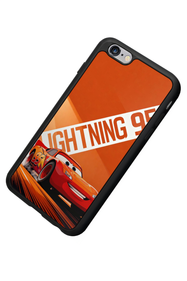 iPhone 6 Plus Uyumlu Şimsek McQueen Tasarımlı Glossy Premium Kılıf