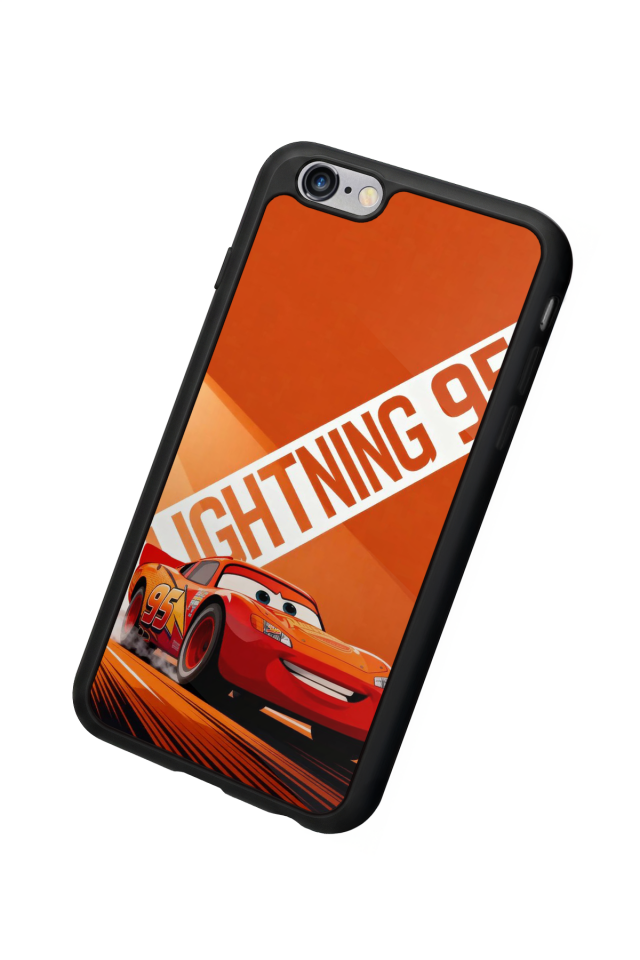 iPhone 6 Plus Uyumlu Şimsek McQueen Tasarımlı Glossy Premium Kılıf