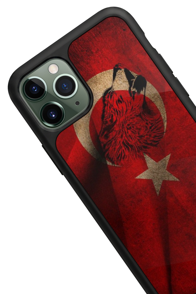 iPhone 11 Pro Uyumlu Türk Bayragi Tasarımlı Glossy Premium Kılıf