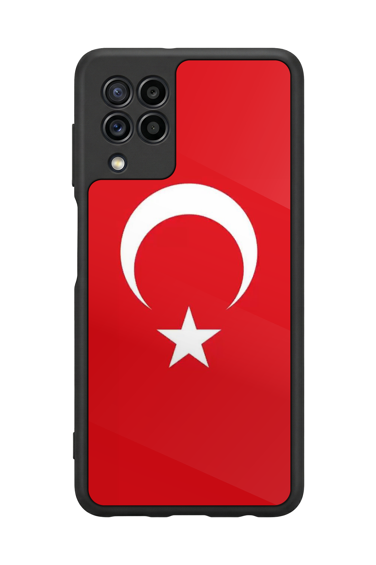 Samsung Galaxy M22 Uyumlu Türk Bayragi Tasarımlı Glossy Premium Kılıf