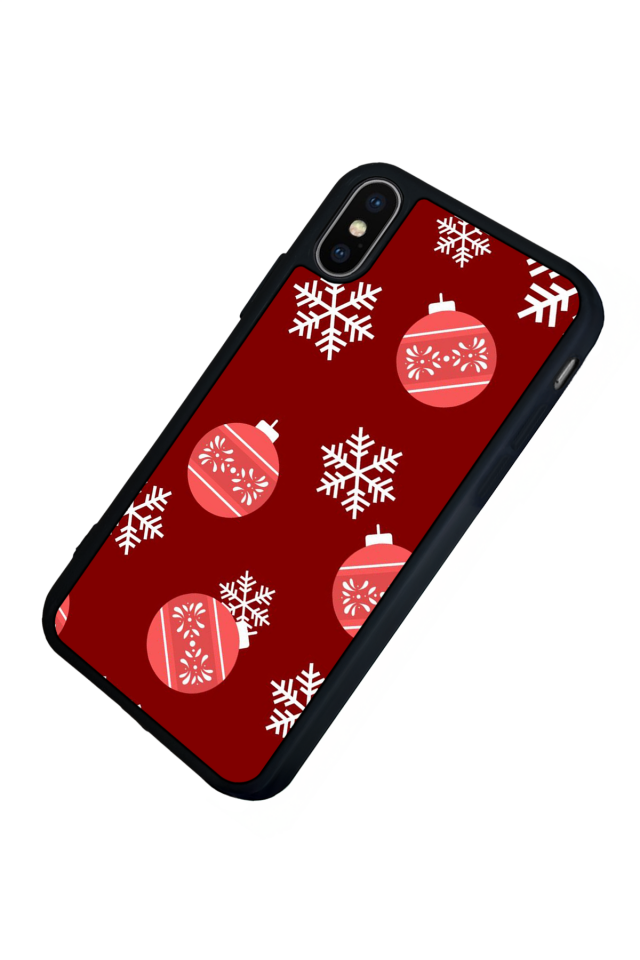 iPhone X/ XS Uyumlu Yilbasi Christmas Tasarımlı Glossy Premium Kılıf