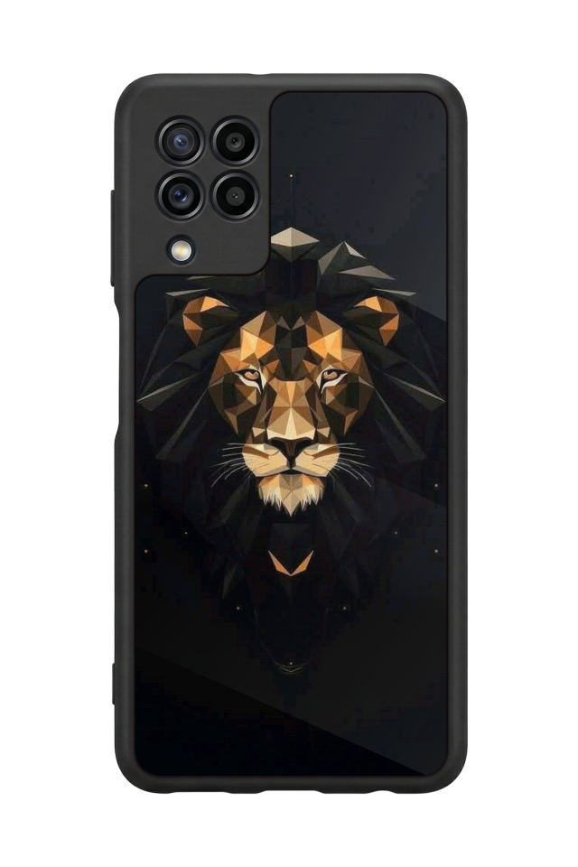 Samsung Galaxy M32 Uyumlu Aslan Tasarımlı Glossy Premium Kılıf