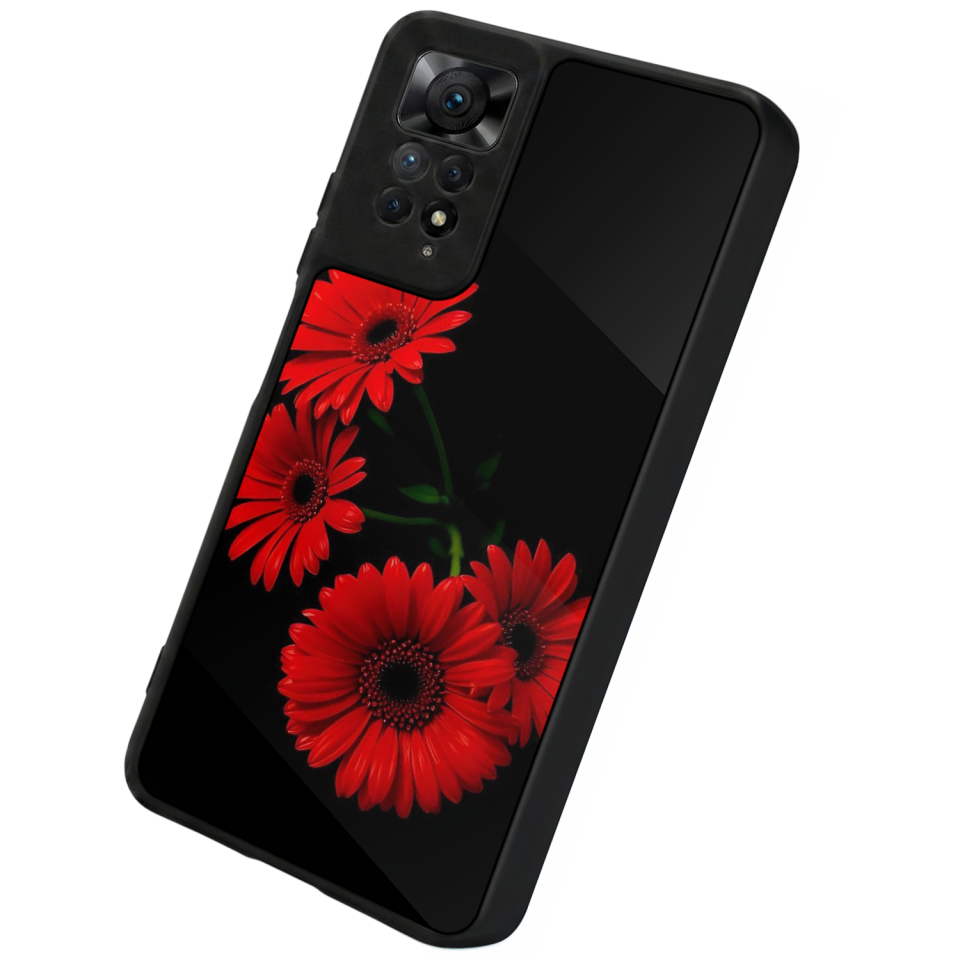 Xiaomi Redmi Note 12 Pro Uyumlu Cicek Tasarımlı Glossy Premium Kılıf