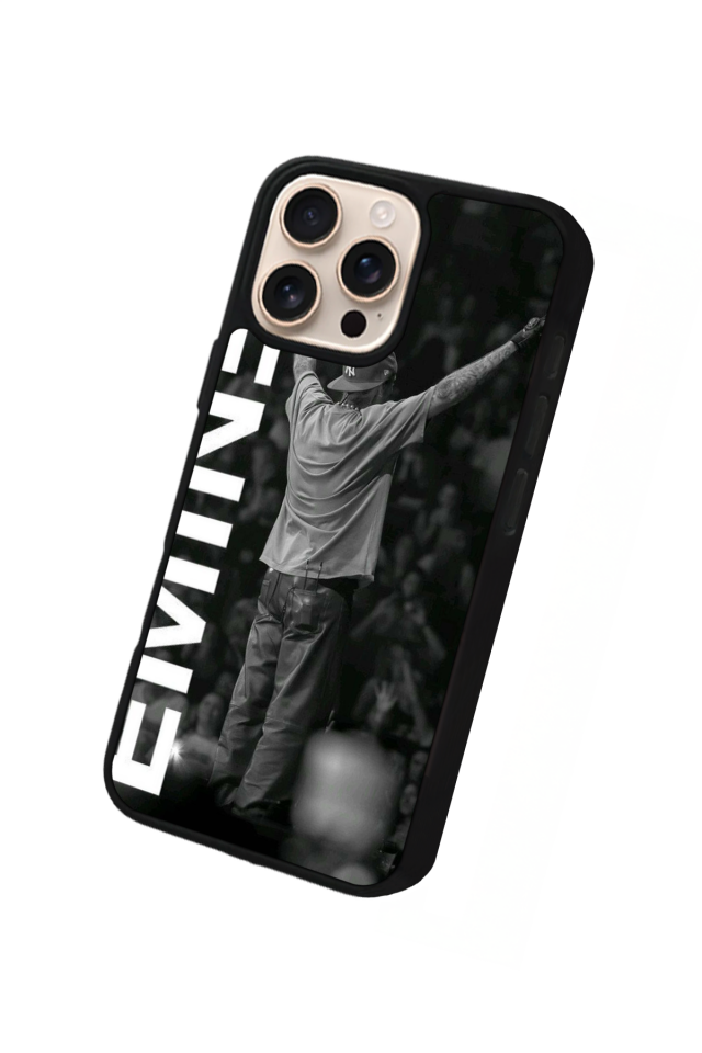 iPhone 16 Pro Uyumlu Eminem Tasarımlı Glossy Premium Kılıf