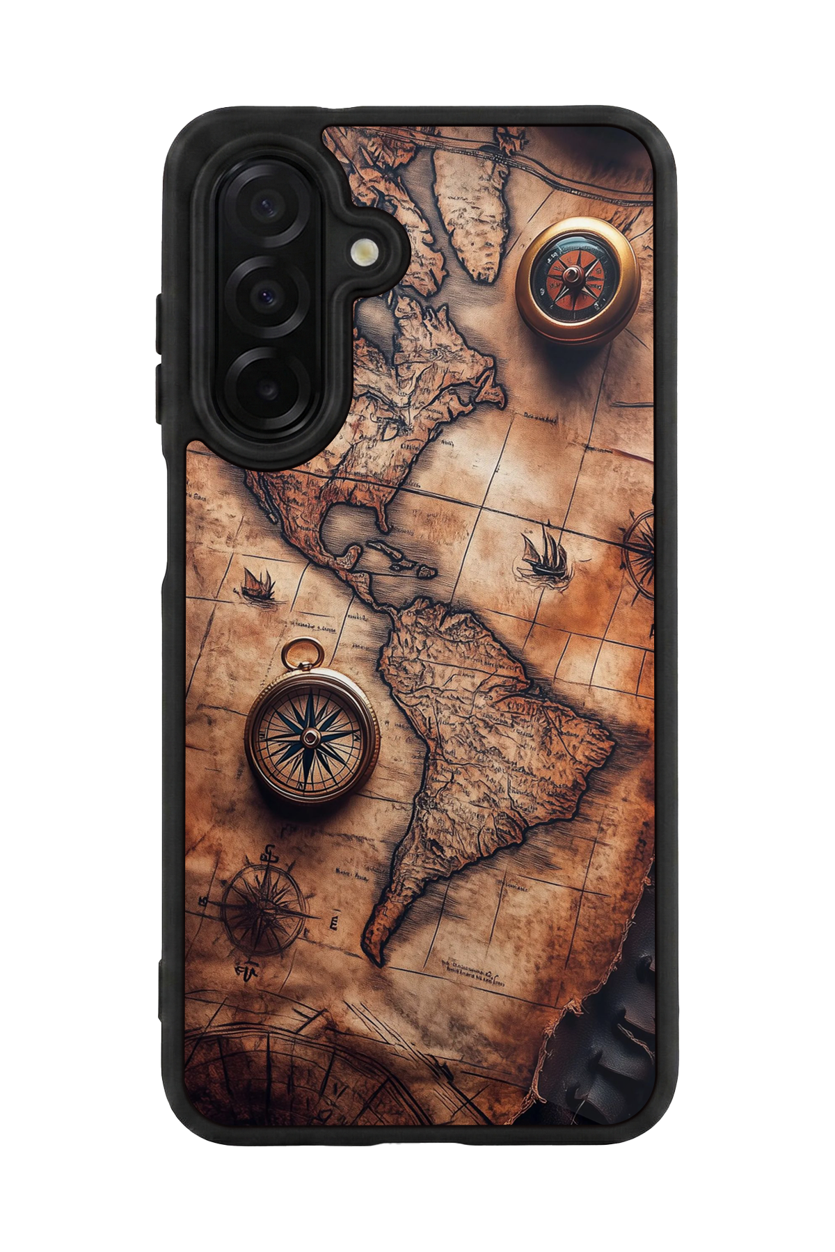 Samsung Galaxy A56 Uyumlu Harita Tasarımlı Glossy Premium Kılıf