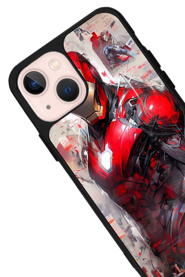 iPhone 14 Plus Uyumlu Iron Man ( Demir Adam ) Tasarımlı Glossy Premium Kılıf