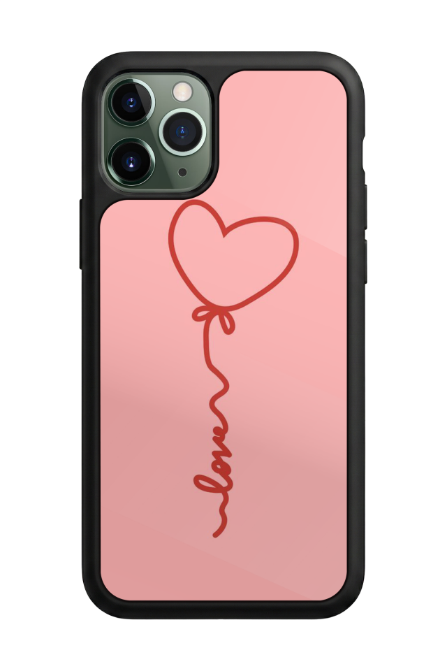 iPhone 11 Pro Max Uyumlu Kalp Love Tasarımlı Glossy Premium Kılıf