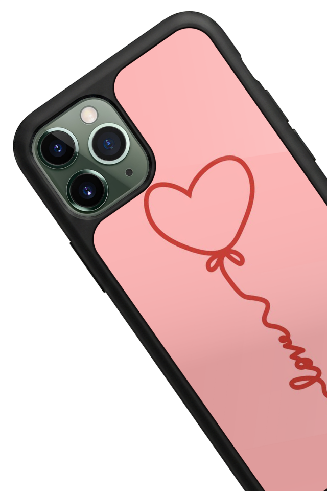 iPhone 11 Pro Max Uyumlu Kalp Love Tasarımlı Glossy Premium Kılıf
