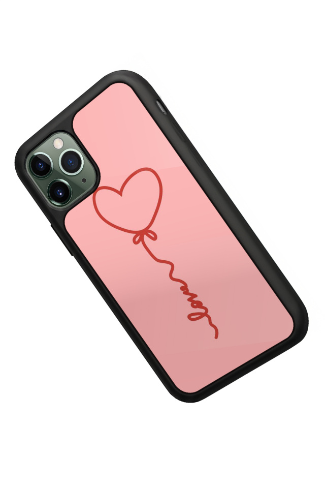 iPhone 11 Pro Max Uyumlu Kalp Love Tasarımlı Glossy Premium Kılıf