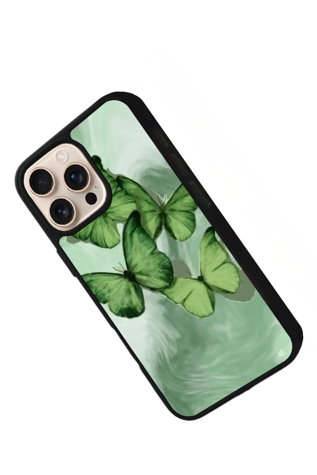 iPhone 14 Pro Max Uyumlu Kelebek Tasarımlı Glossy Premium Kılıf