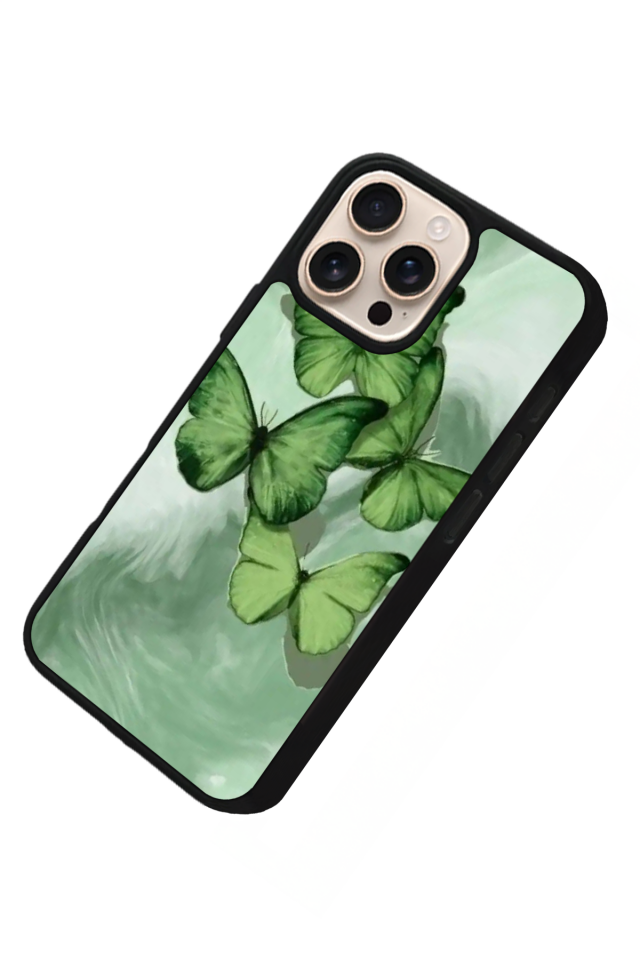 iPhone 14 Pro Max Uyumlu Kelebek Tasarımlı Glossy Premium Kılıf